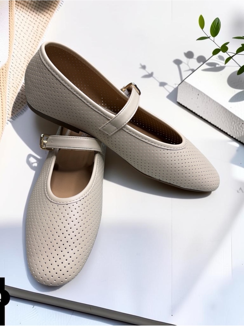 Esprit Cream Perforated Mary Jane Loafers - Picture 3 of 3